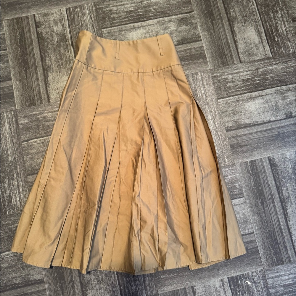 Chic Tan A-Line Skirt